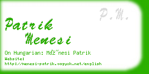 patrik menesi business card